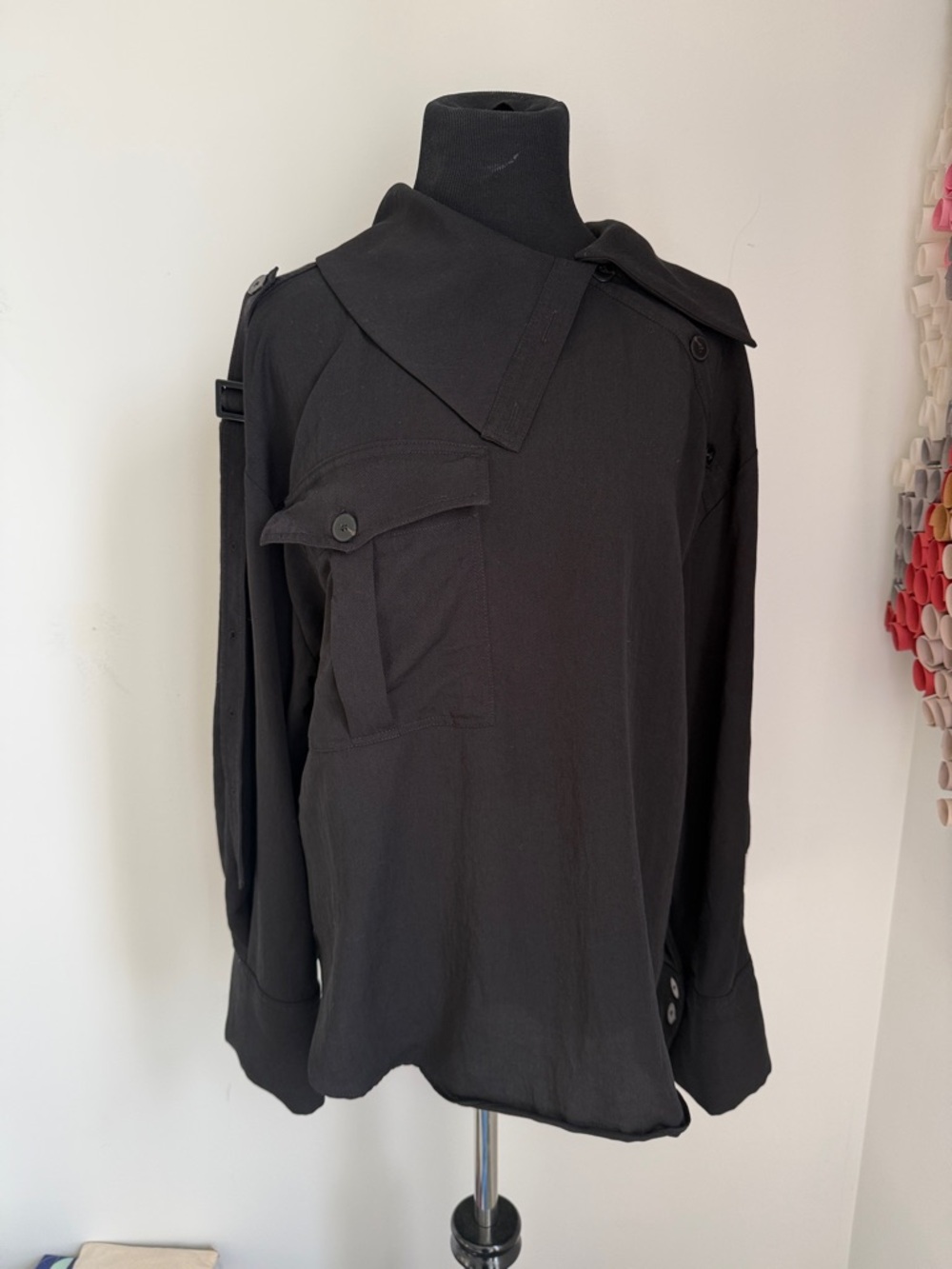 Mango MNG Black Top Buckles and Straps